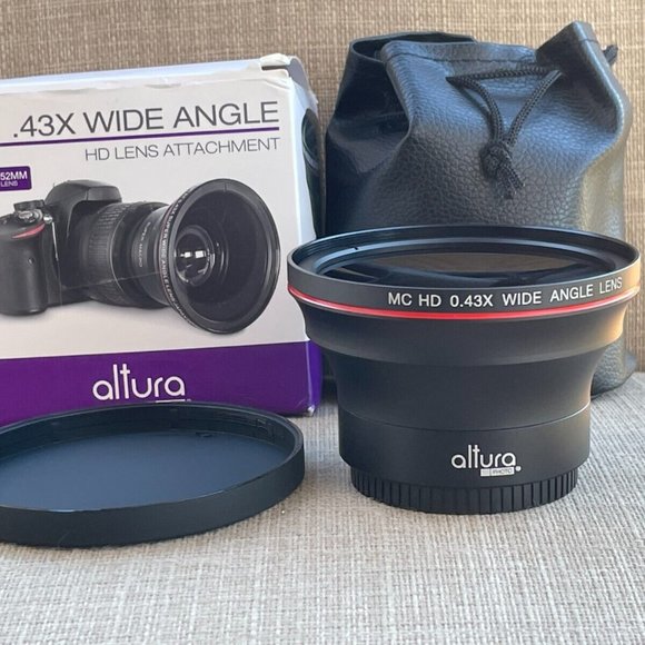 Altura Camera Lens MC HD 0.43X Wide Angle Lens 52mm Compatible with all Brand - Picture 3 of 12